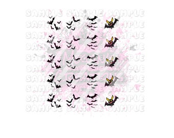 Halloween Bats Nail Art Decals