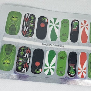 Weihnachten #4 Nagellack Wraps - Nagellack Streifen