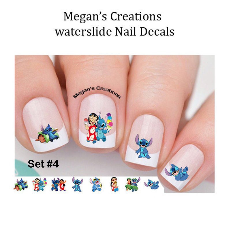 Lilo and Stich Water Slide Decals — Bougie Bz Nails