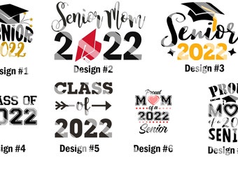 2022 Senior and Class of 2022 Graduation Year Nail Art Decals