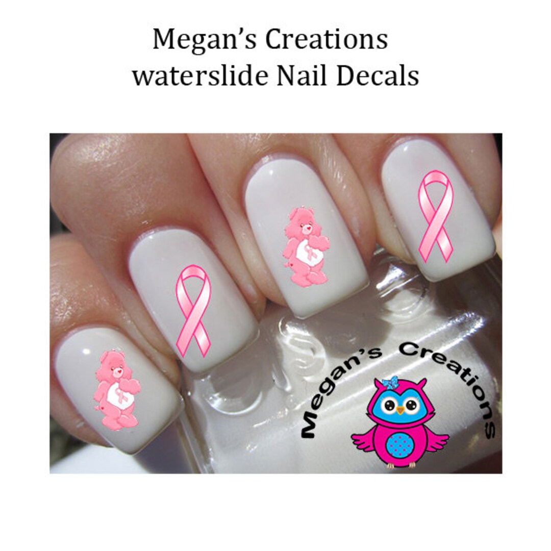 Breast Cancer Awareness Nail Art Decals - Etsy