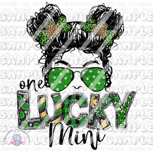 Lucky Mini St. Patrick&#39;s Day Kid Girl Ready To Press Sublimation Transfer