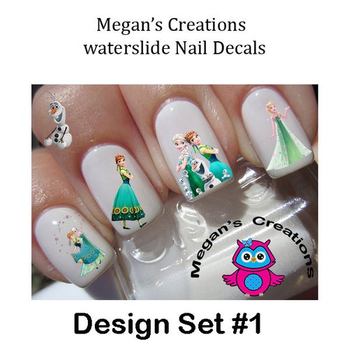 Frozen Nail Art Decals Etsy