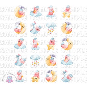 Baby Shower Boy Pig Nail Art Decals