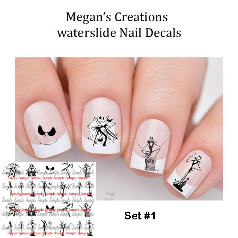 Nightmare Before Christmas Nail Art Decals - Etsy
