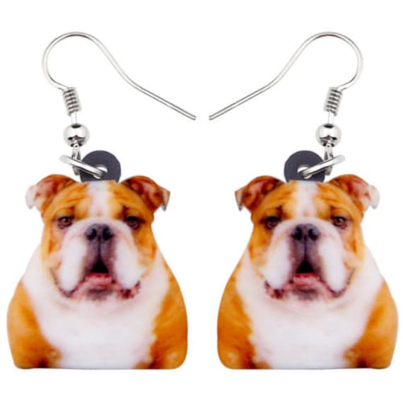 English bulldog earrings sale