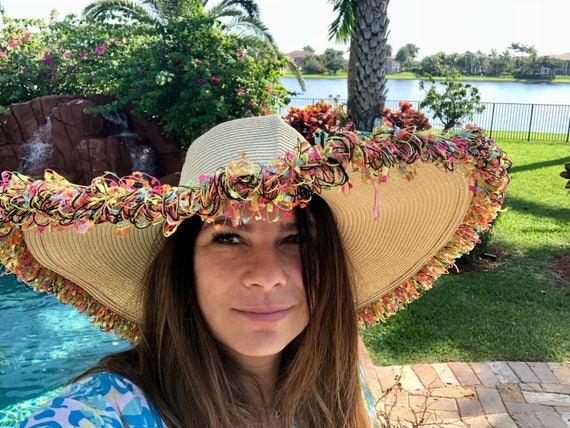 Beach Sun Hat Can Be Customized. - Etsy display picture 1