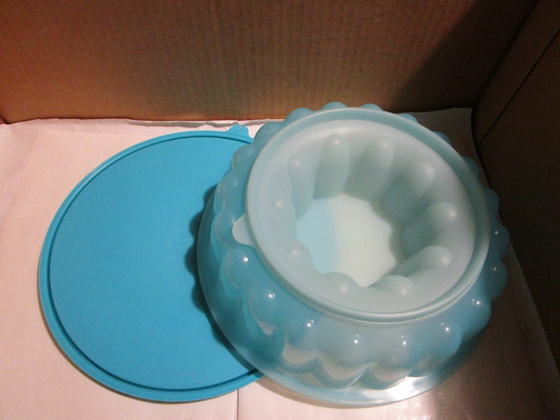 TUPPERWARE Jelring 3 Piece Jello Mold Aqua Blue 1201B Etsy Australia