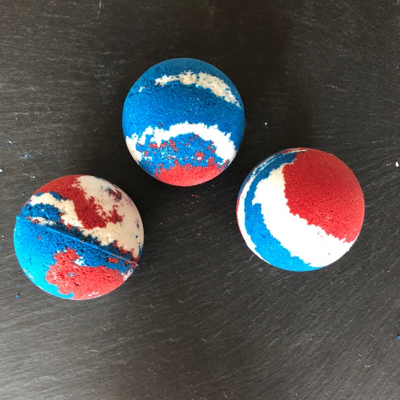 Red White and Blue Swirl Bath Bomb American Flag 4th of Etsy