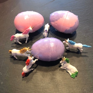 Unicorn Surprise Bath Bomb - Surprise Inside Egg - Birthday Gift - Kids Party Favor