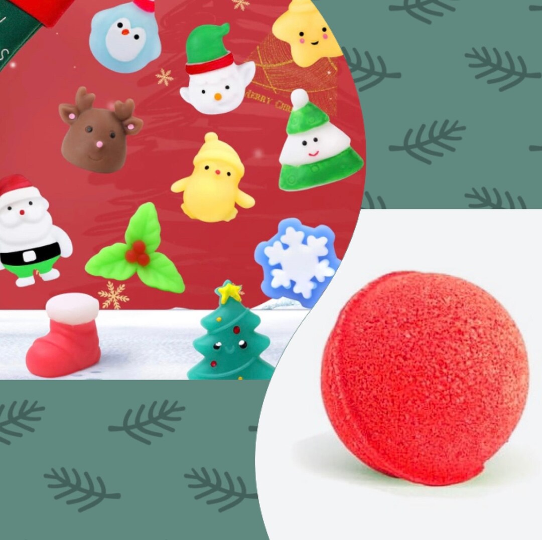 Christmas Mochi Squishies Bath Bombs Santa Reindeer Christmas Squishy Bath Bomb Surprise Inside