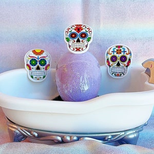 Sugar Skull Ring Bath Bomb - Day of the Dead Bath Bomb - Halloween Skull Bath Bomb - Gifts for Her