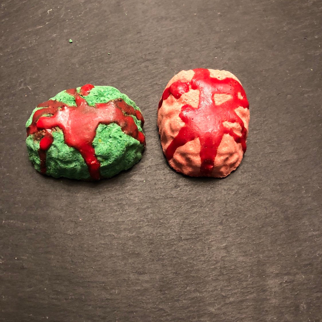 Zombie Brains Bath Bombs Set of Four Bloody Bubbling Zombie Etsy