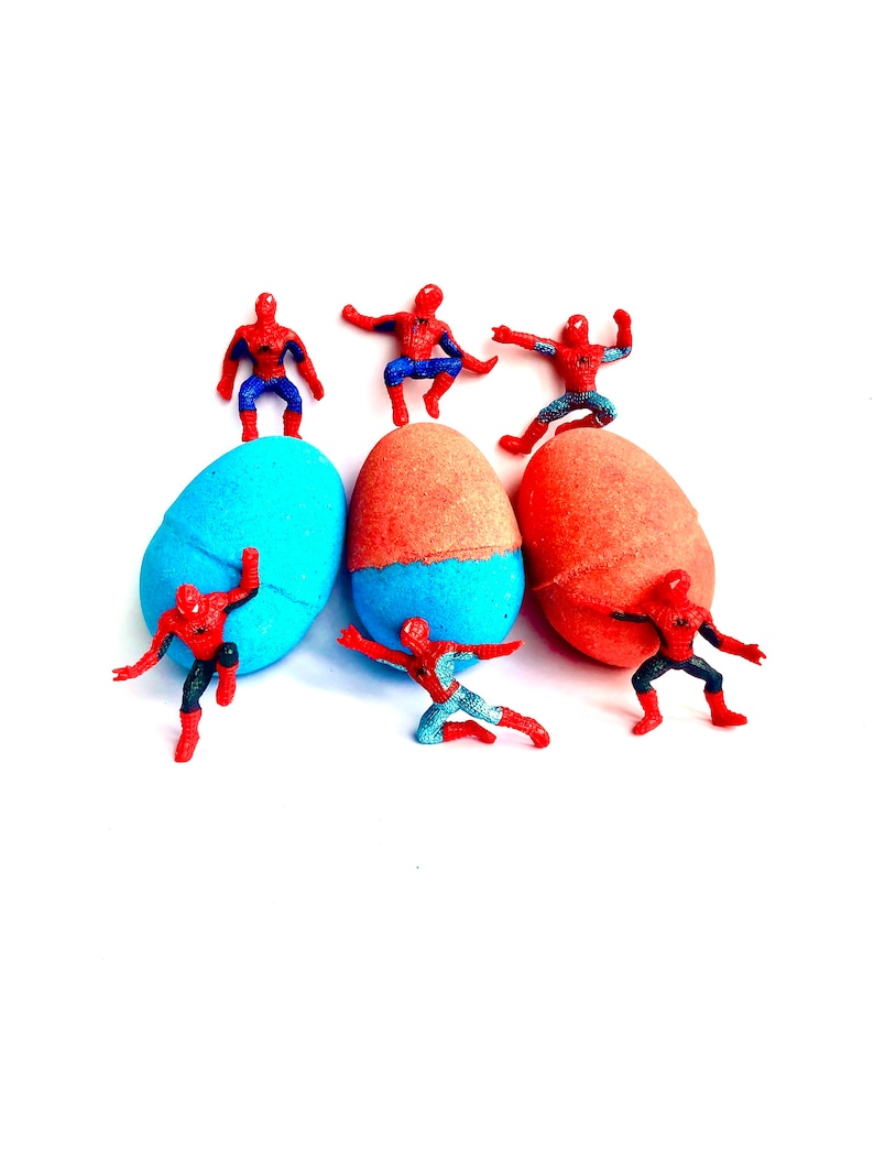 Spiderman Bath Bomb Superhero Surprise Inside Super Hero Etsy