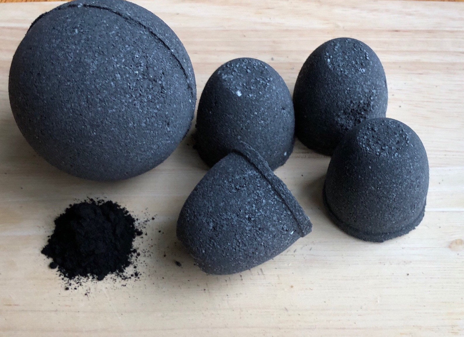Charcoal Bath Bomb Black Bath Bomb Detox Bath Bomb Etsy