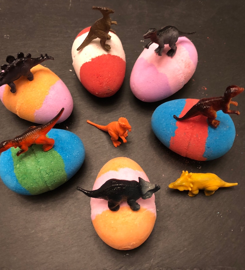 Dinosaur Bath Bomb Surprise Inside Egg Dinosaur Toy Etsy