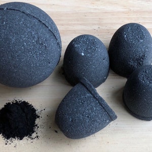 Charcoal Bath Bomb -  Black Bath Bomb - Detox Bath Bomb - Organic Essential Oils - Gifts for Her - Gifts for Him - Mothers Day Gift