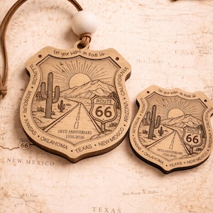 Route 66 Ornament Magnet SVG • 100th Anniversary Historical Keepsake (Digital File)