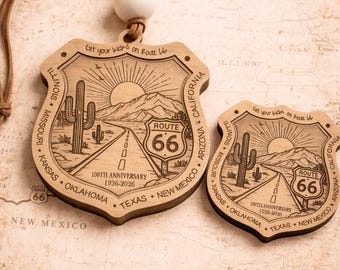 Imán decorativo de la Ruta 66 en formato SVG • Recuerdo histórico del centenario (archivo digital)