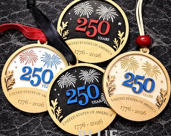 Adorno de recuerdo del 250.º aniversario de Estados Unidos (SVG, PDF) • Archivo digital