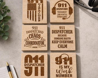 Imán para operador del 911, regalo de agradecimiento para operadores, imán de madera grabado con láser para refrigerador