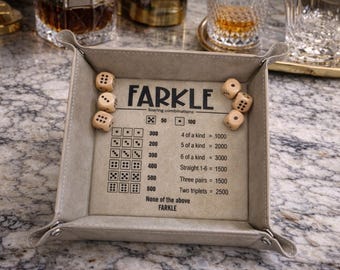 Juego de dados FARKLE, tablero de juego de fiesta grabado