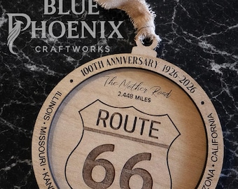 Adorno de la Ruta 66 en formato SVG • Recuerdo del centenario (Archivo digital)