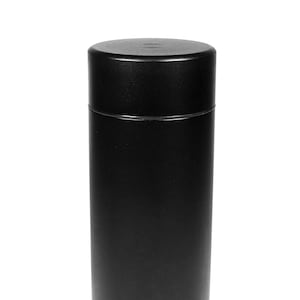 Smell Proof Portable Jar-Container. 4 Tall Best For Spices, Medicines and More. Discreet, Airtight and Waterproof. Black