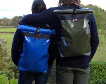 Rolltop20 - 98% recycled Rucksack - climbing walking 20 litre daysack - RFLbags - festival