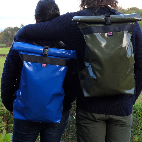 Rolltop20 - 98% recycled Rucksack - climbing walking 20 litre daysack - RFLbags - festival