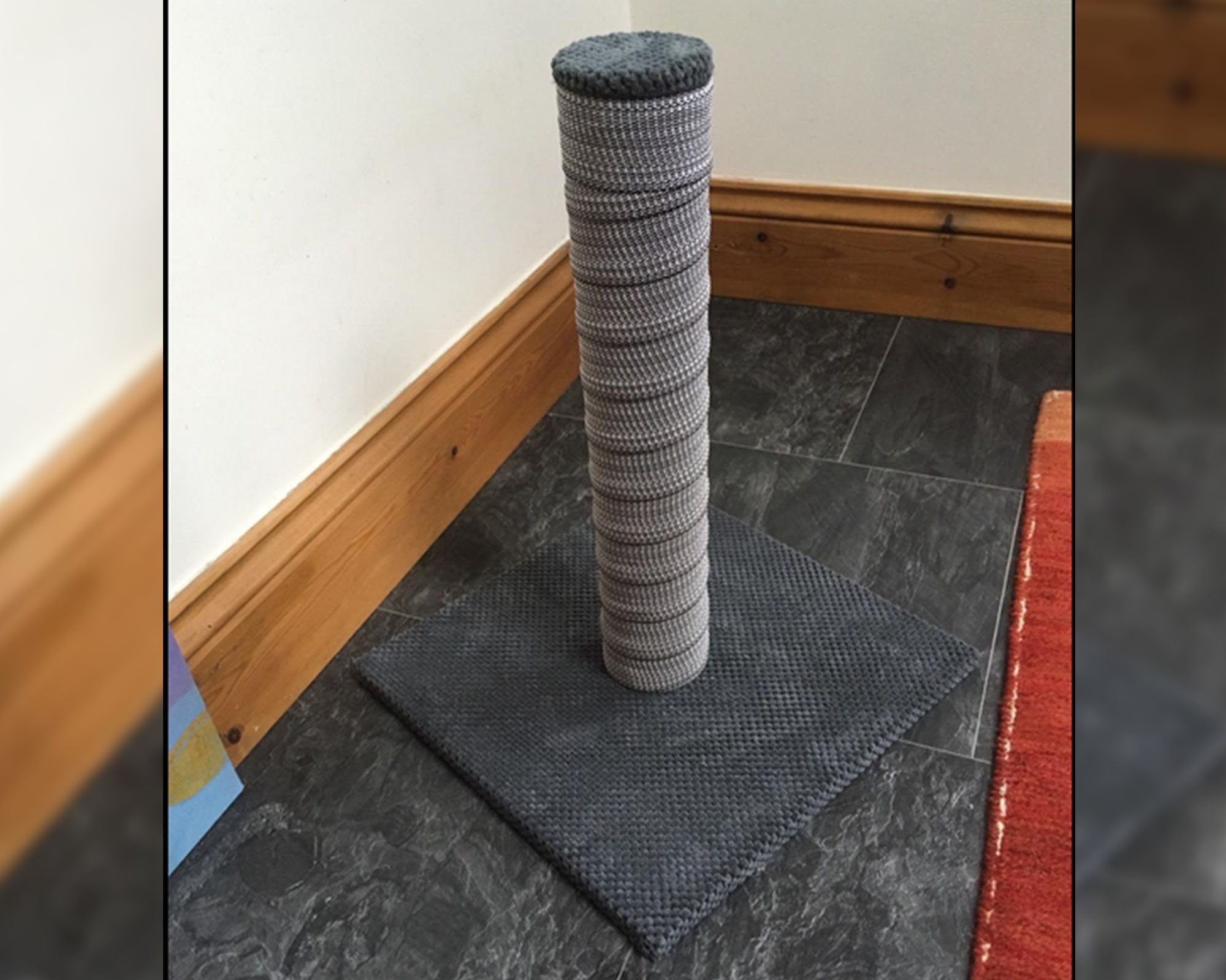 Brown Cat Handmade Scratching Pole 54cm Tall Activity Etsy