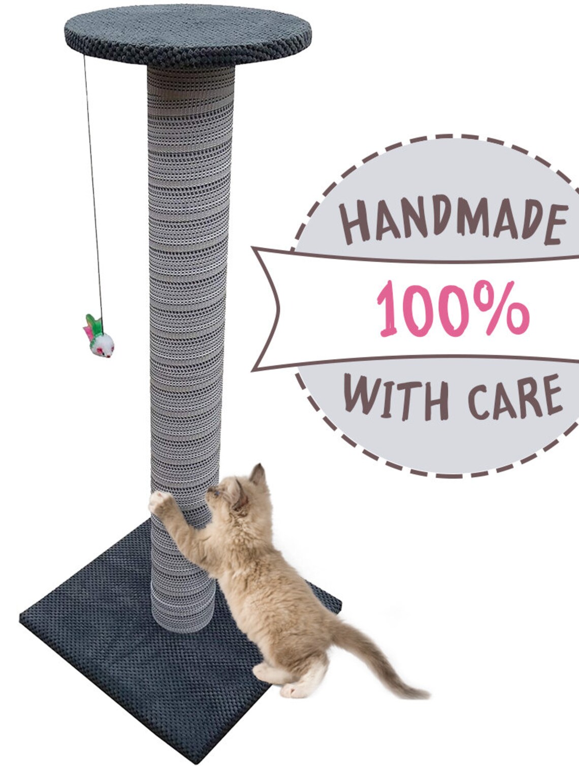 100cm Beige Giant Cat Scratching Post Extra Large Tall Etsy UK
