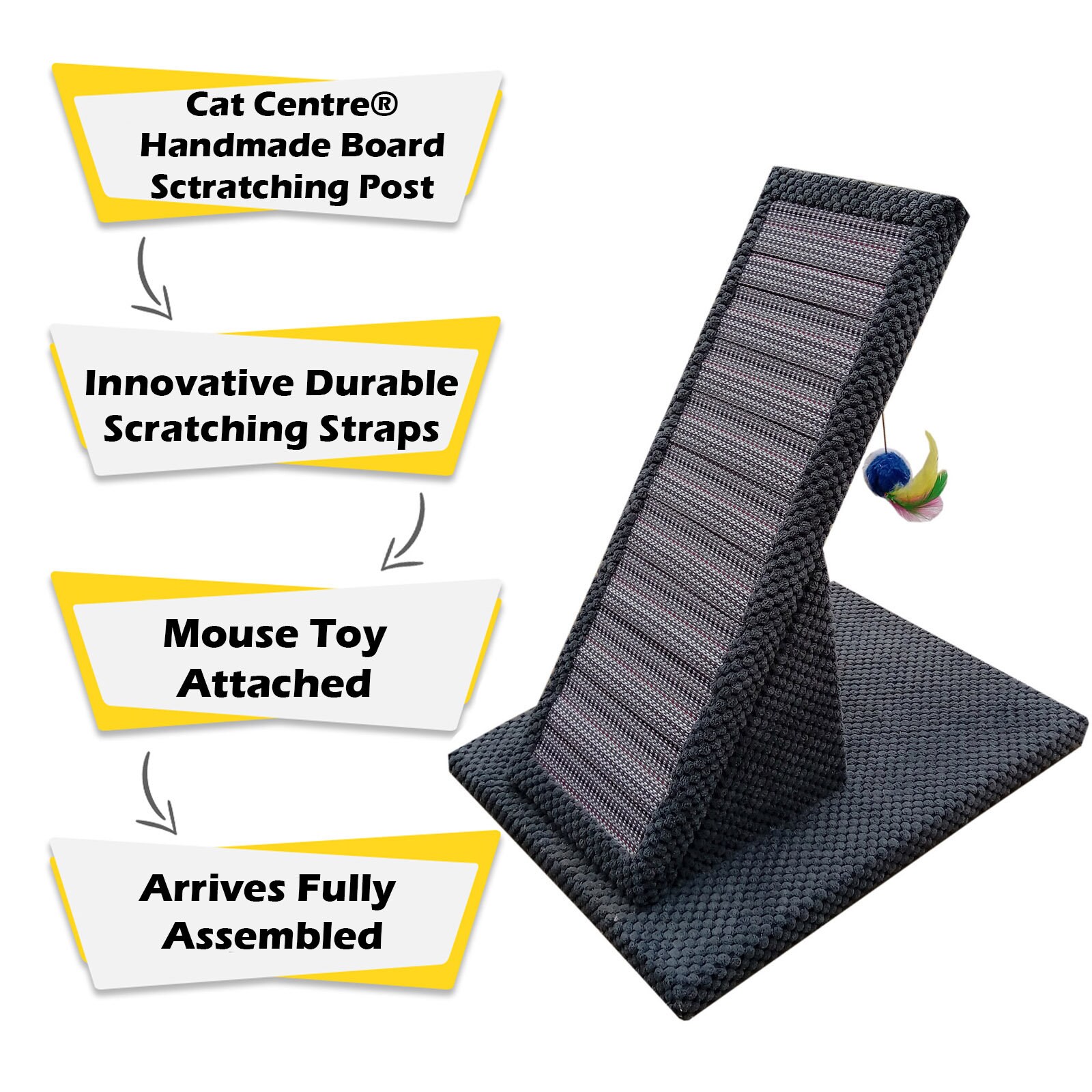 Grey Cat Scratching Post the Board 56cm Cat Scratcher Etsy UK