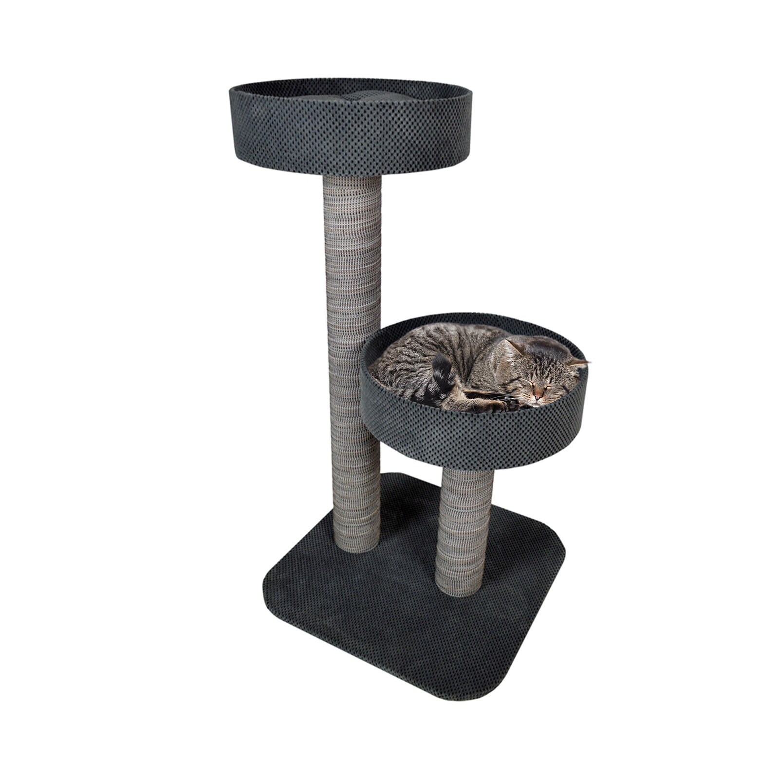 cat scratching post with perch
