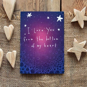 I Love You from the bottom of my heart, Magick Space Love Karte