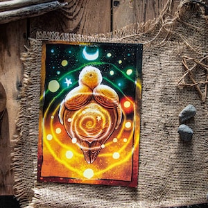 Gaia Earth Mother Fertility Goddess A4 Print