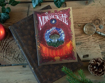 Small A6 Fly Agaric Magickal Yule/Winter Solstice Greetings Card