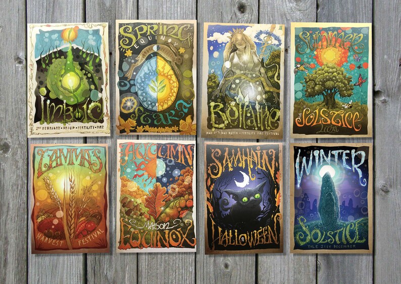 Spring Equinox Summer Solstice Autumn Equinox Winter Etsy