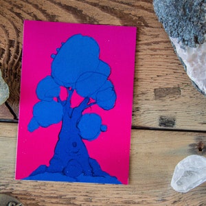 Arbre, Simplement être comme un arbre, Carte postale illustrée, Zen, Méditation, Ommmmmm