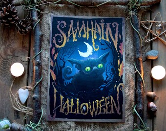 Samhain/Halloween-afdruk op A4-formaat