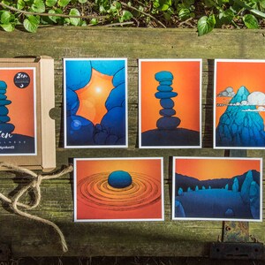 Zen Gift, Zen Stillness Meditation Cards (Set di 5 carte), Mindfulness, Meditazione, Yoga
