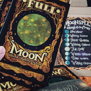 8 Fasen van de Maankaart Gift Set, Maanfasen, Wiccan Altaar, Maan Kunst, Maan Cyclus, Volle Maan, Crescent Moon, MoonSpell.
