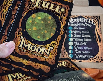 8 Phases of the Moon Card Gift Set, Moon Phases, Wiccan Altar, Moon Art, Moon Cycle, Full Moon, Crescent Moon, MoonSpell.