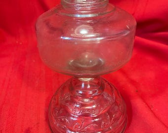 Vintage Glass Oil Kerosene Lamp Base
