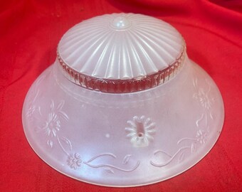 Vintage Flush Mount Ceiling Lamp Shade 3 Hole Mount Frosted