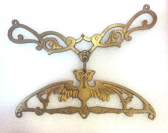 Esparcidor, nivelador y equilibrador de cadena para lámpara de aceite colgante Ansonia BAT de latón antiguo, 1887