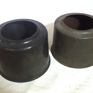 2 Vintage Antique Brass Oil Lamp Drop In Tank Font Holders