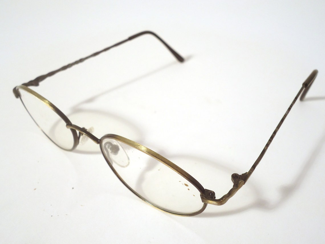 Metal Eyeglass Frames Model M98225 Antique Gold 4817 135 Lot Etsy UK