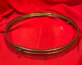 Antique Brass Hanging Oil Lamp Shade Ring 14" SR9