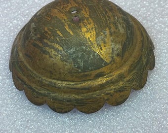 Antique Brass Hanging Oil Lamp Smoke Bell #1